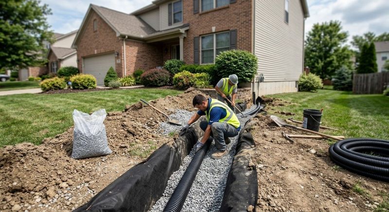 Hillside Drainage Installation in Tuscaloosa, AL