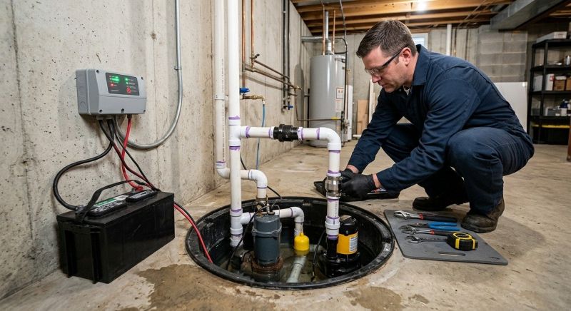 Sump Pump Plumbing in West Des Moines, IA