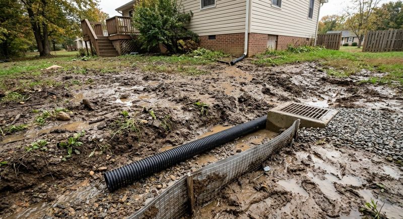 Wet Yard Drainage in Birmingham, AL